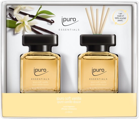 ipuro Soft vanilla diffuseur aromatique Flacon de parfum Verre, Plastique Jaune