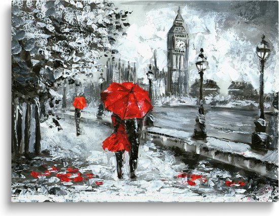 Tableau Plexiglas Luxe London Love Story |60 x 40 | Salle de séjour | Chambre à coucher | Bureau | Musique | Design | Art | Moderne | ** 5 MM D'ÉPAISSEUR **