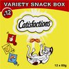 Catisfactions Snacks - Megabox - Kattensnoepjes- Kip & Kaas & Zalm - 12 x 60g