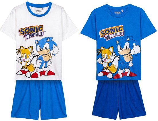 Sonic the Hedgehog Pyjama short Blauw - Coup de poing