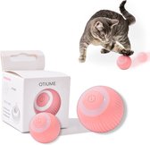 Otiume Slimme katten speeltje - interactieve zelf rollende bal voor katten - kattenspeeltjes - USB oplaadbaar- Roze