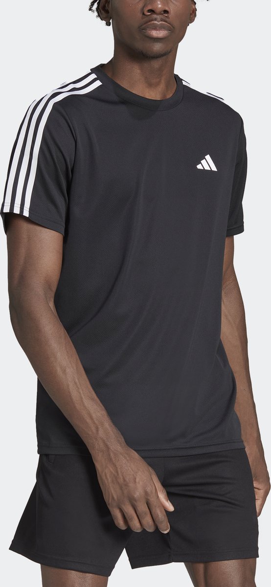 adidas Performance Train Essentials 3-Stripes Training T-shirt Heren Zwart