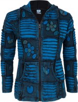 Dames Vest van Katoen zonder voering en vaste capuchon - SHAKALOHA - W Madzz Blue 3XL.