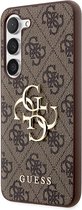 Guess 4G Metal Logo Back Case - Geschikt voor Samsung Galaxy S23 (S911) - Bruin