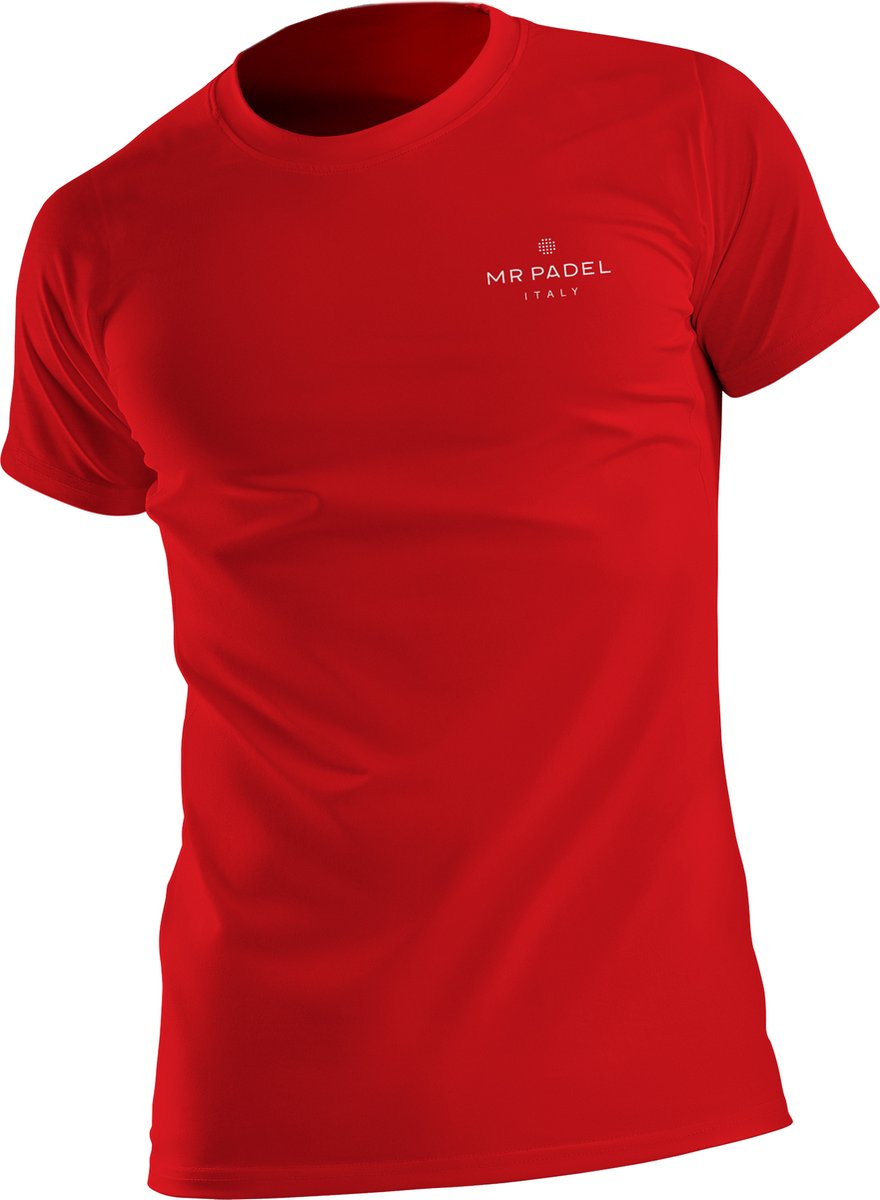 Mr Padel - Padel Shirt Man - Sportshirt Maat: S - Rood