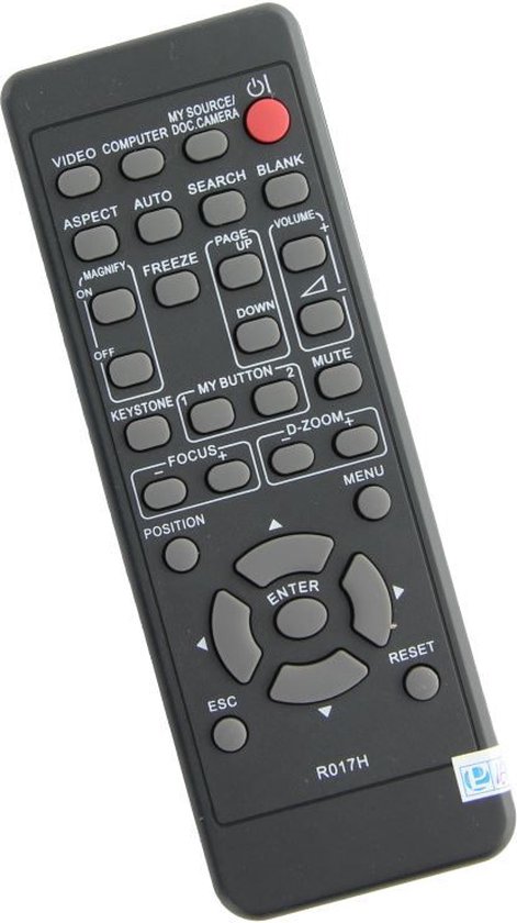 Télécommande adaptée au projecteur HITACHI ED-AW100N, remplace R017H