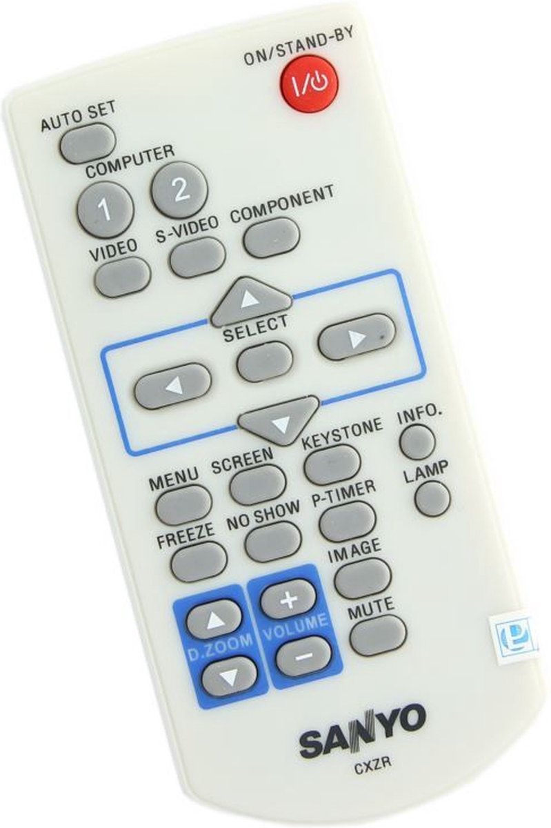 Afstandsbediening geschikt voor de SANYO PLC-SW20AR beamer, vervangt CXJH / POA-RCKIT01