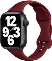 By Qubix Sportbandje Slim Fit - Zwart - Geschikt voor Apple Watch 42mm - 44mm - 45mm - Ultra - 49mm - Compatible Apple watch bandje - smartwatch