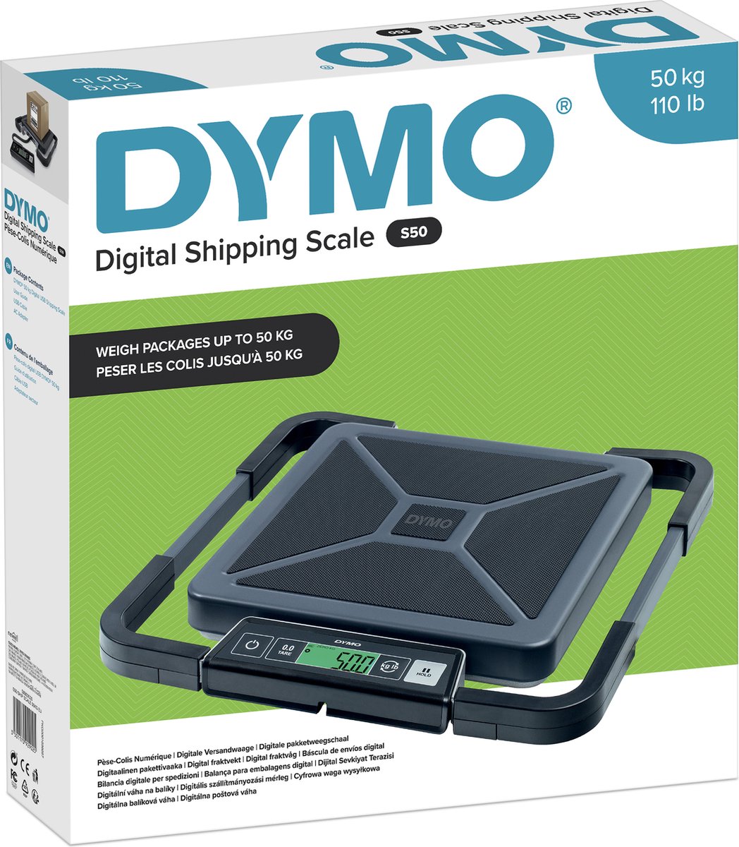 DYMO S50 digitale postweegschalen | tot 50 kg capaciteit | heavy-duty pakket- en verzendweegschaal - DYMO
