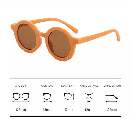 Kinderzonnebril - nieuw 2026 - rond model - UV400 protectie - Pink - Roze - Bruine lens - 2 tot 6 jaar - Kinderen - Baby en Peuter - sunglasses - hippe kleur 2026 van Merkloos — afbeelding 3