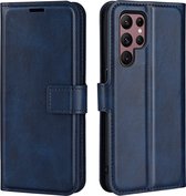 Lunso - Geschikt voor Samsung Galaxy S23 Ultra - cover bookcase hoes - Blauw