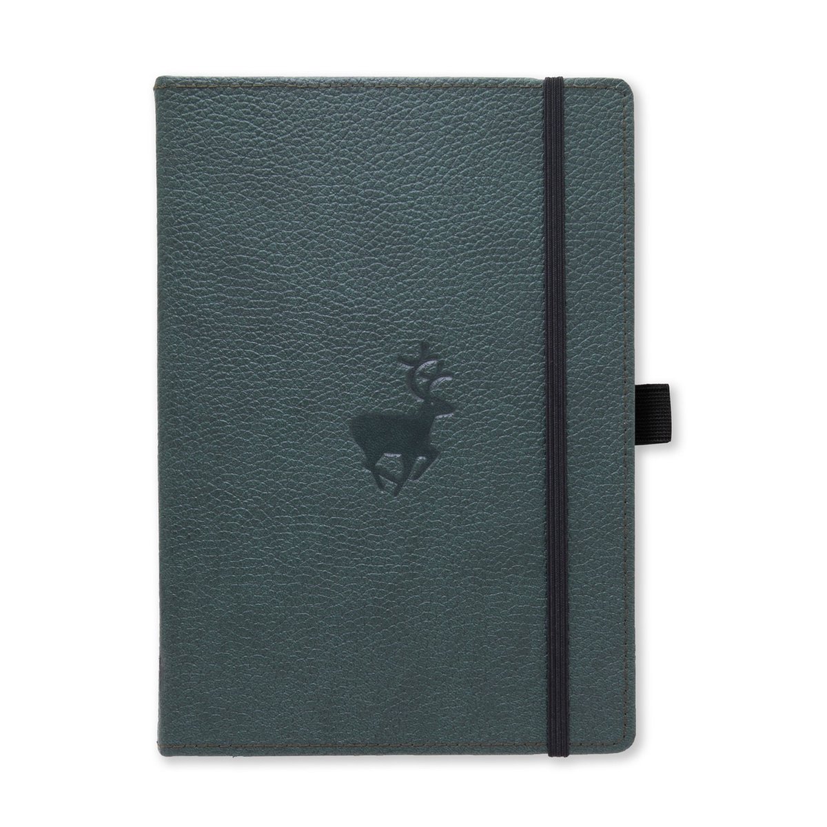 Dingbats* Wildlife A5 Notitieboek – Green Deer Stippen – Bullet Journal met 100 gsm Inktvrij Papier – Schetsboek met Harde Kaft, Binnenvak, Elastische Sluiting en Bladwijzer
