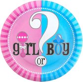 10 Bordjes Girl or Boy - gender reval - boy or girl - he or she - bord - party - decoratie - zwanger - geboorte