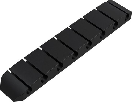 kwmobile set van 10 kabelhouders - 10x kabelgeleider geschikt voor 19 inch serverkast - Kabelorganizer beugels - Zwart