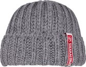 Shakaloha Gebreide Wollen Muts Heren & Dames Beanie Hat van merino wol zonder voering - Barros Beanie Mrn Grey Unisex - One Size Wintermuts.
