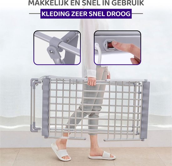 20 Barres Ailé Électrique Chauffant Étendoir À Linge Intérieur Portable -  Chauffe-Serviette, Sèche-Linge Électrique Pliant, Pieds en X : :  Cuisine et Maison