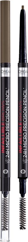 L’Oréal Paris Infaillible Brow 24H Filling Micro Precision Pencill Ultradun Wenkbrauwpotlood - 1.0 Ebony - 4.5 gr - Vegan formule