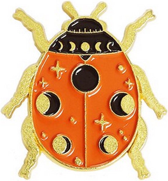 Pin ''magic insect ladybird'' lieveheersbeestje, magie, natuur, broche, kledingspeld