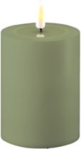 Deluxe Homeart - LED Stompkaars - Dust Green - outdoor - D7,5 x H10 cm