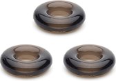 Chubby rubber cockring 3-pack - smoke