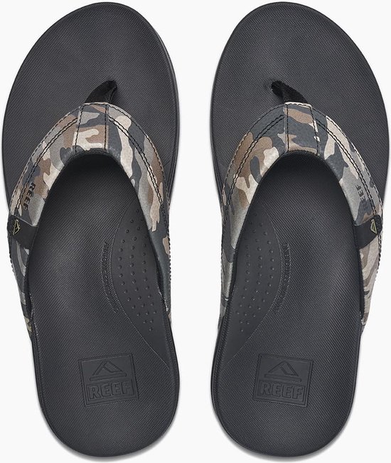 Reef Cushion Spring Heren Slippers - Zwart/Camo - Maat 42