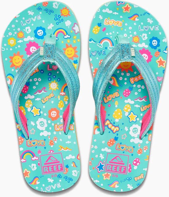 Reef Kids Ahi Love Rainbow Meisjes Slippers - Multicolour - Maat 32 |  bol.com
