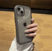 iPhone 13 Hoesje - Zwart - Shockproof - Transparant - Bumper en Back Cover - Camera Bescherming - Siliconen - Beschermhoesje