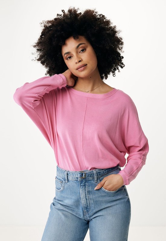 Mexx ANOUK Basic Boatneck Manches 3/4 Femme - Rose - Taille S