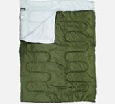Froyak - Sac de couchage 2 personnes - XXL - Vert - 225 x 150 cm