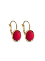 Zatthu Jewelry - N23SS577 - Boucles d'oreilles Kaia avec pierre rouge