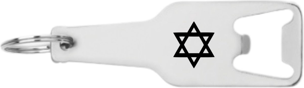 Akyol - david ster flesopener - Bedankt - chanoeka - joods - cadeau - 105 x 25mm