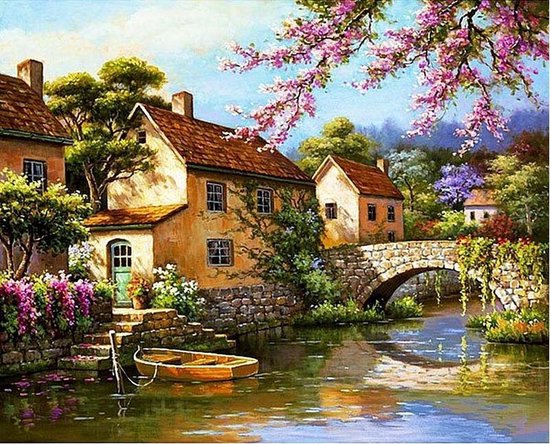 VDTOYS® DIAMOND PAINTING adultes - VDTB160- pierres carrées - entier - grand format - nouveaux dessins - 55 par 45 cm (toile) - 50 par 40 (photo)