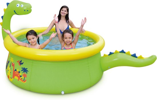 Venecon Opblaasbaar - Kinder Zwembad - Rond Groen en Geel - | bol.com