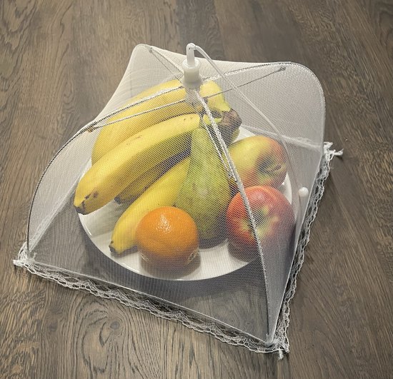 Vliegenkap uitklapbaar 30 x 30 x 20 cm wit - 3 Stuks van Merkloos — afbeelding 3