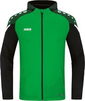 JAKO Hooded Jacket Performance Enfant Soft Green- Zwart Taille 152