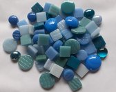 Aqua 500 gram BULK Glas Mozaiek steentjes mix
