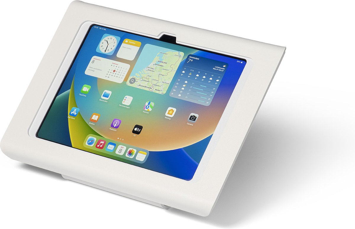 Tabdoq iPad stand tafelstandaard voor 10e Generatie (2022) & 11e Generatie A16 (2025) iPad, wit