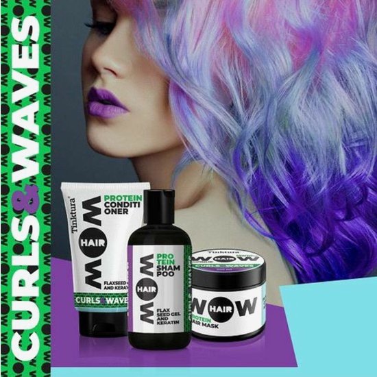 Tinktura - Wow - Shampoo - Curls & Waves - Krullend haar - Proteine - Keratine - Onhandelbaar haar - Vegan