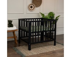Product: Cabino Nova Baby Box / Babybox – Kinderbox – Verstelbare Bodem– 100 x 80 cm - Zwart, van het merk 