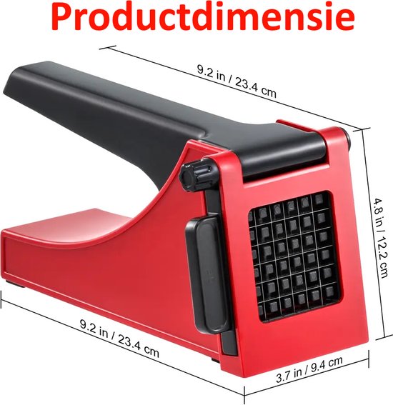 Frietsnijder | Groentesnijder | Patatsnijder | Multifunctioneel | Met handleiding | Sterke messen