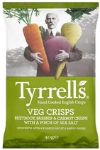 Tyrrells Mixed vegetables crisps 40 gr x 24