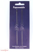 Blister 2x poppennaald - 2 poppennaalden - voor het naaien van een pop en knuffel - poppen naalden - naainaalden 12 cm lang