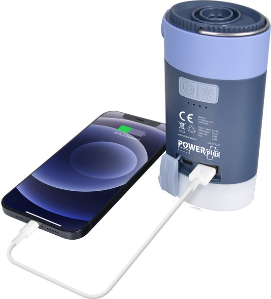 POWERplus Seagull Solar USB oplaadbare camping lantaarn (warm wit licht) - luchtpomp - powerbank van Powerplus — afbeelding 2