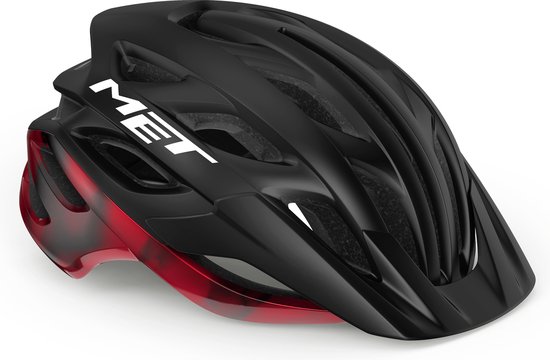 MET Veleno MIPS Fietshelm - Maat M - Black Red Matt Glossy