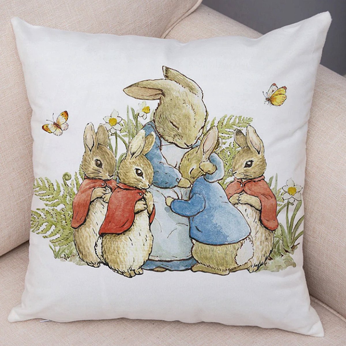 Housses de coussin motif lapin en livraison gratuite