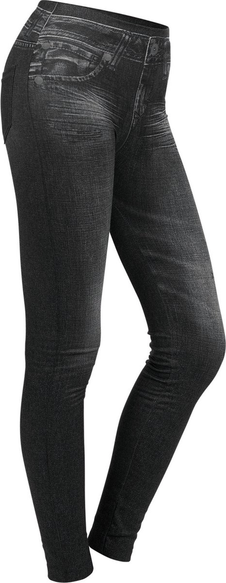 aardolie beginsel Grappig Slim jeans legging - zwart - maat L/XL | bol.com