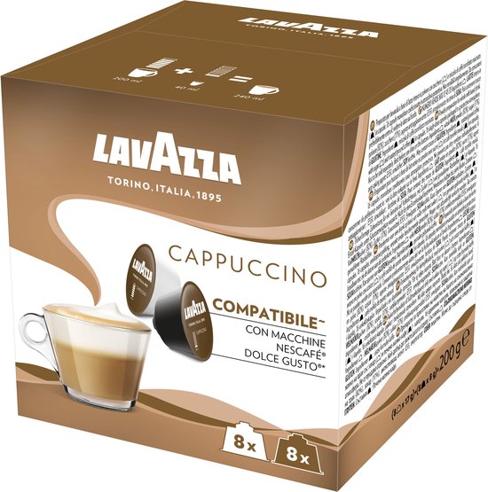 Lavazza Cappuccino Capsules Geschikt voor Dolce Gusto Apparaat 16 stuks x3