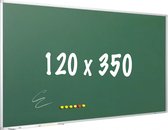 Krijtbord PRO - Magnetisch - Schoolbord - Eenvoudige montage - Geëmailleerd staal - Groen - 120x350cm