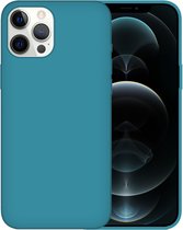 Hoesje geschikt voor iPhone 11 Pro Max - Backcover - TPU - Zeeblauw