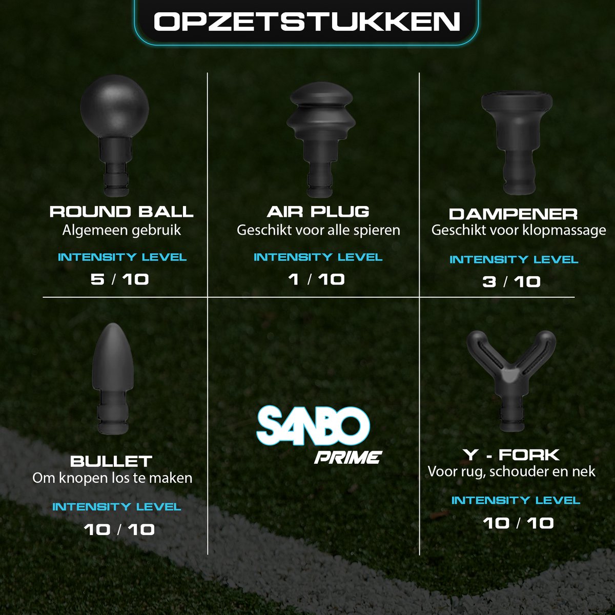 Sanbo Massage Gun Prime met 5 opzetstukken thumbnail 4